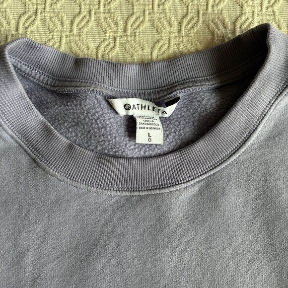 Athleta RetroPlush Crewneck Pullover Sweatshirt with Zip Pocket - Picture 3 of 11